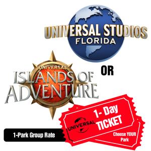 Universal Orlando 1 Day Base Group Discount Tickets