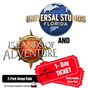 Universal Orlando 1 Day 2 Park Group Discount Tickets