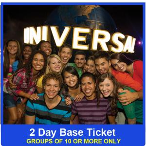 Universal Orlando 2 Day Base Group Rate